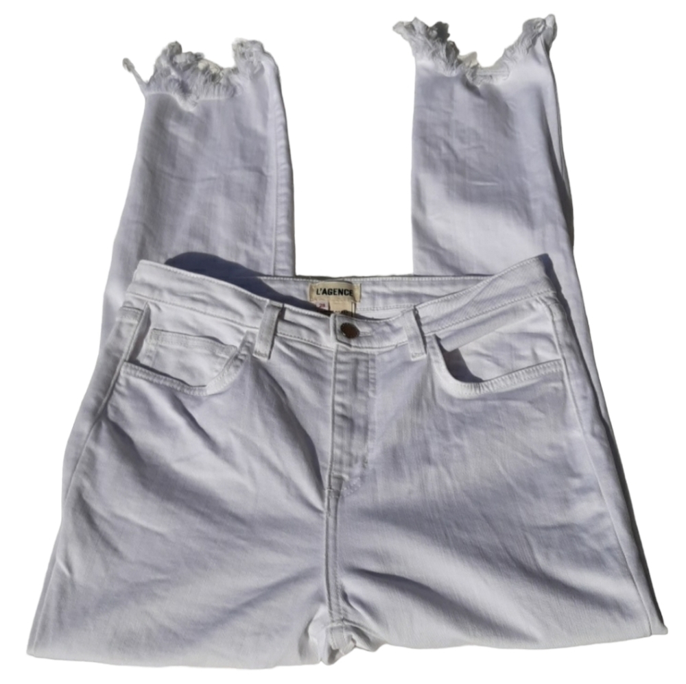 L'AGENCE 28 White Skinny Jeans